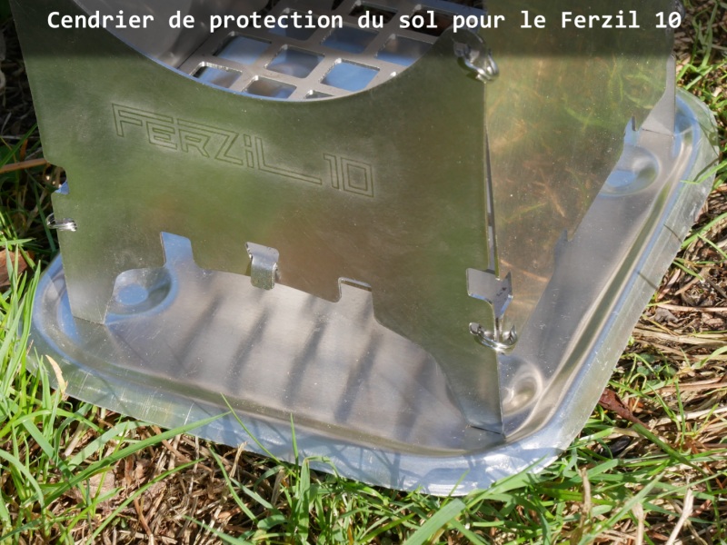 Cendier en tole d'aluminium pour le rechaud à bois Ferzil 10.